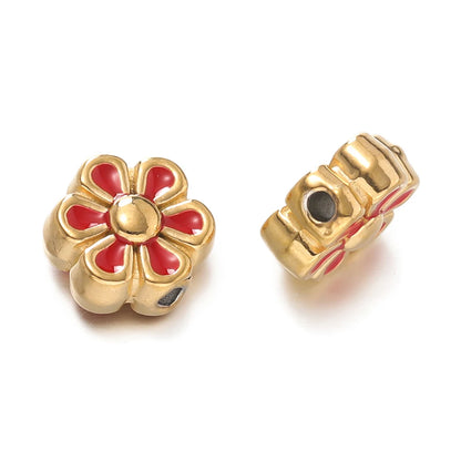  Stainless Steel Various Shape Spacer Charms Beads 