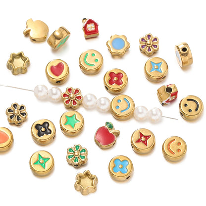 Stainless Steel Various Shape Spacer Charms Beads 